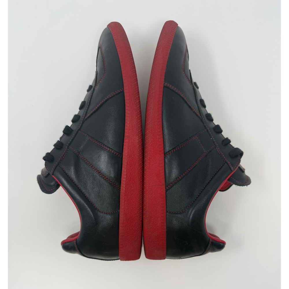 Maison Margiela Replica GAT Leather Sneaker Black Red Size 10 US 43 EU - Picture 3 of 9